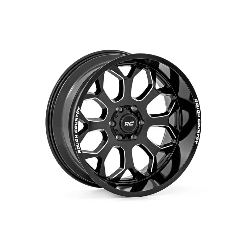 Rough Country 96 Series Wheel | One-Piece | Gloss Black | 20x10 | 6x135 | -19mm | 96201017