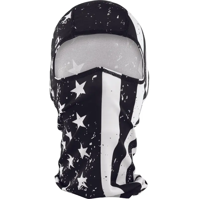 Balaclava Polyester Black White Flag