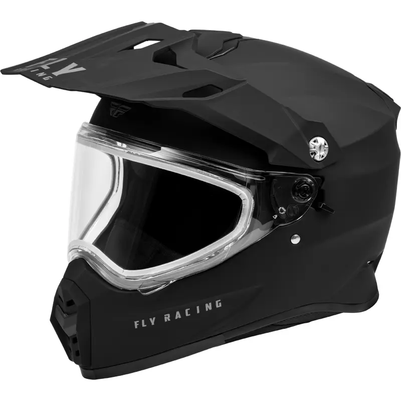 Trekker Cw Solid Helmet Dual Shld Matte Black Sm