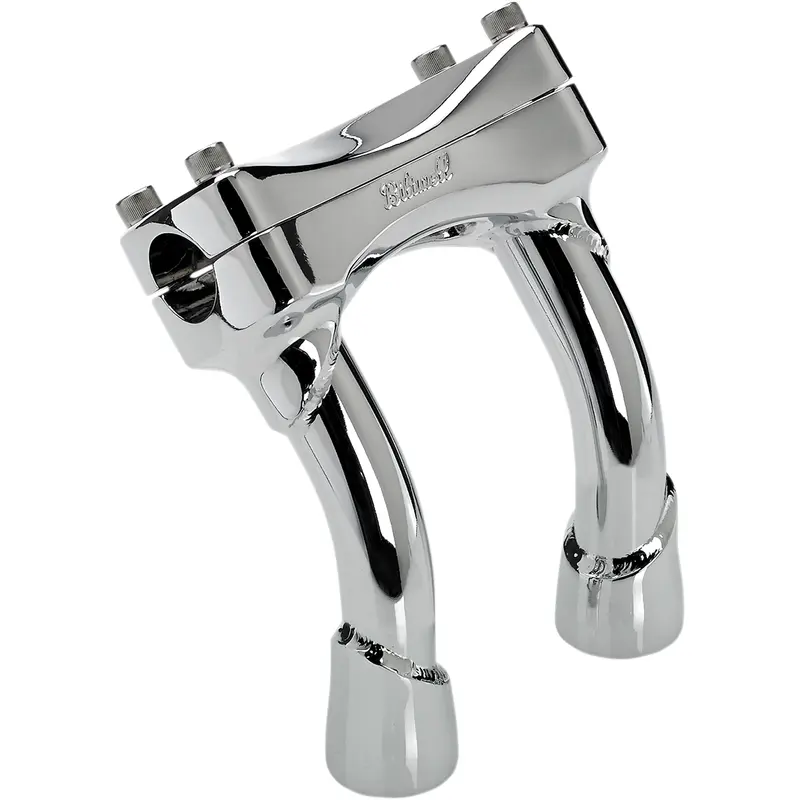 BILTWELL Murdock Handlebar Risers - Pullback - 6" - Chrome 6404-105-06