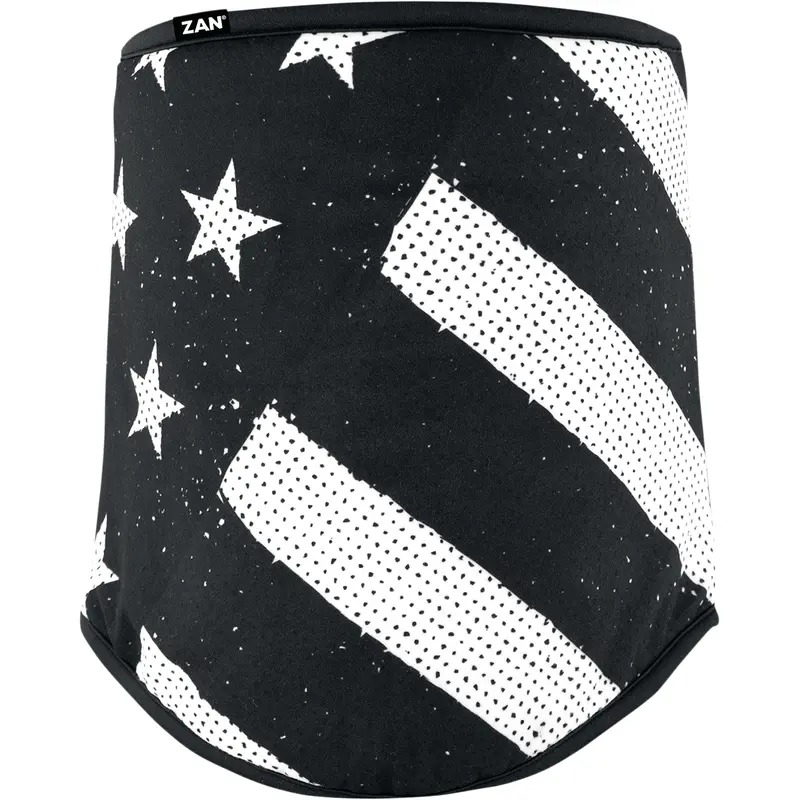 ZAN HEADGEAR SportFlex? Neck Gaiter - Black & White Flag WFL091