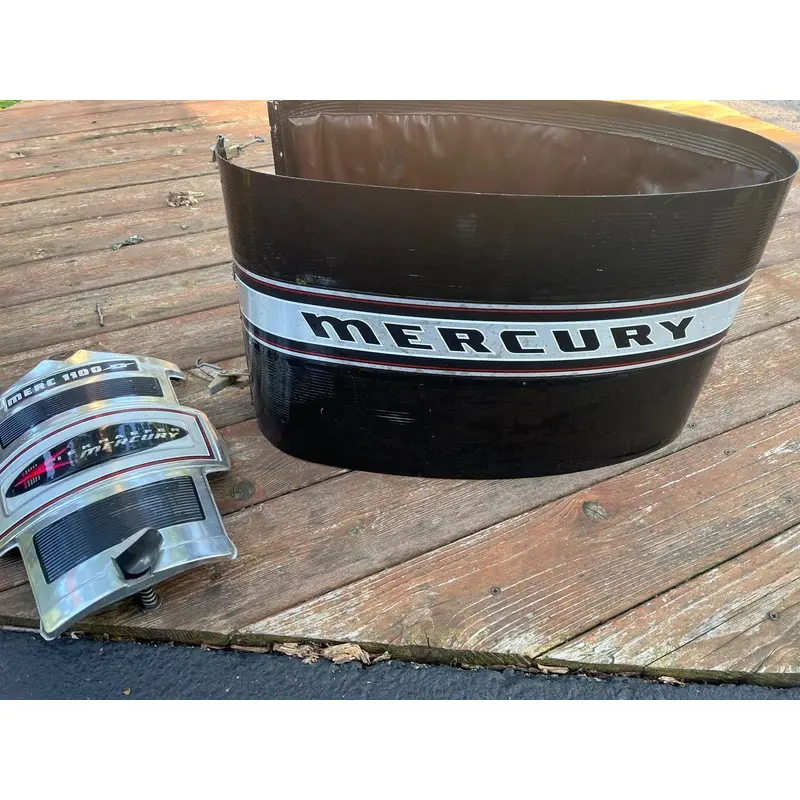 Vintage Mercury  Outboard 1150 Clam Shell Hood Cowling & Faceplate Kiekhaefer
