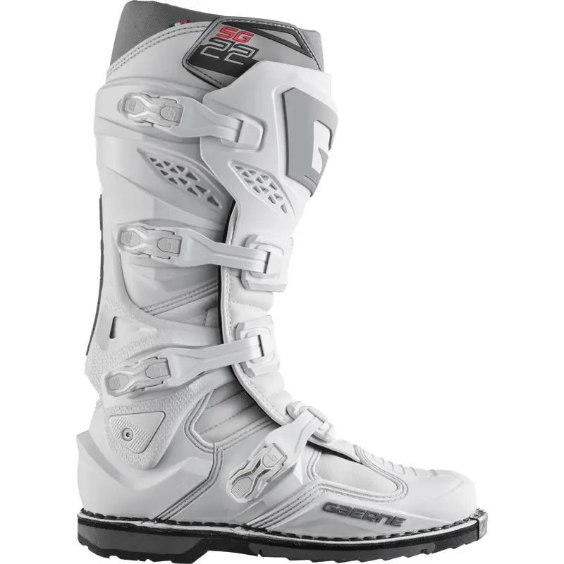 GAERNE SG 22 Boots White Size 12 - High-Performance Motorcycle Boots