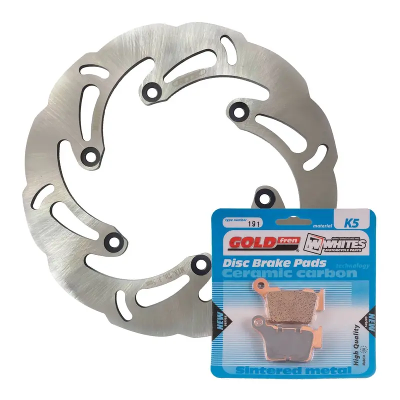 BRAKE ROTOR & PAD REAR KIT - KTM 450 EXC 04-16 - WAVE #MDKR08019