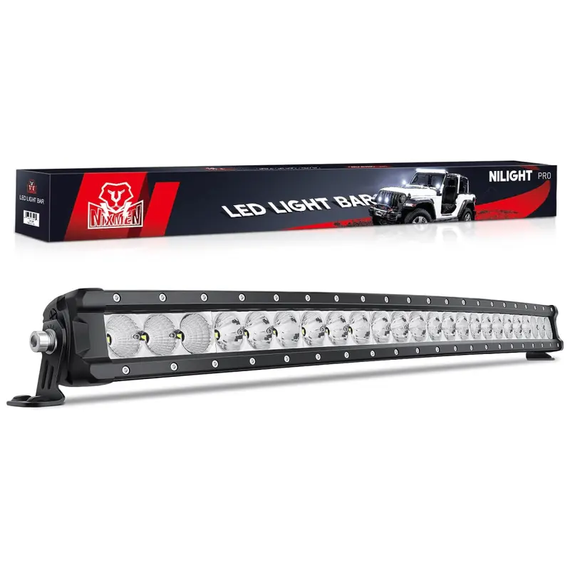 32 Inch 120W 12000LM Slim Anti-Glare DRL Spot Flood Curved Led Light Bar