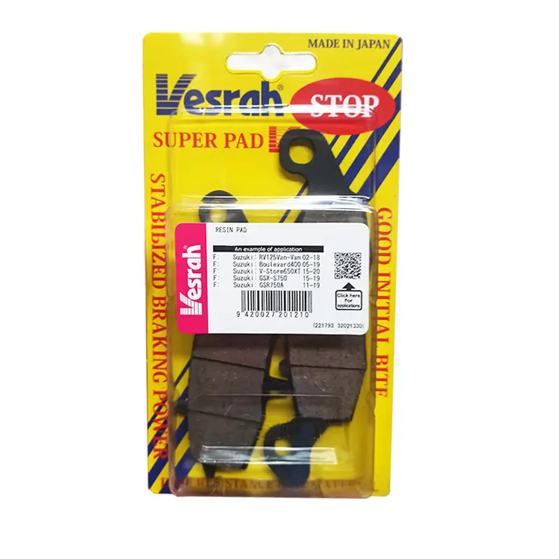 SD344 Ceramic Organic Brake Pads Vesrah. Alt: VD344JL AX35158