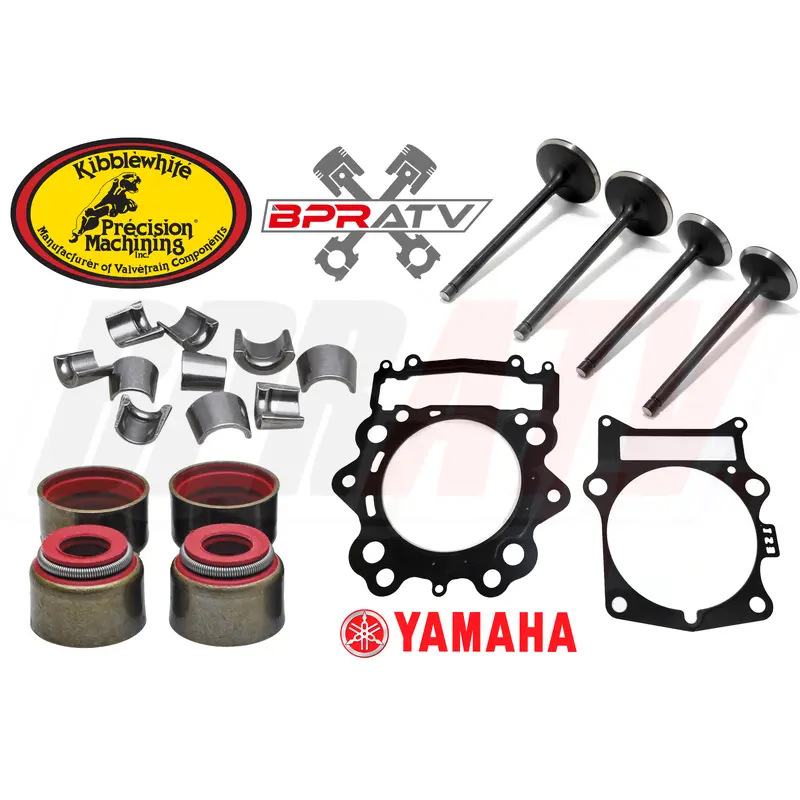 08-13 Rhino 700 YXR700 Fi Intake Exhaust Valve Kit KIBBLEWHITE Red Seals Keepers