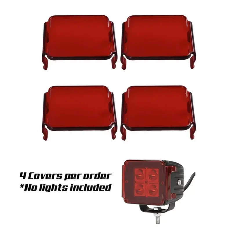 (4) Pieces Red LED Pod Cover