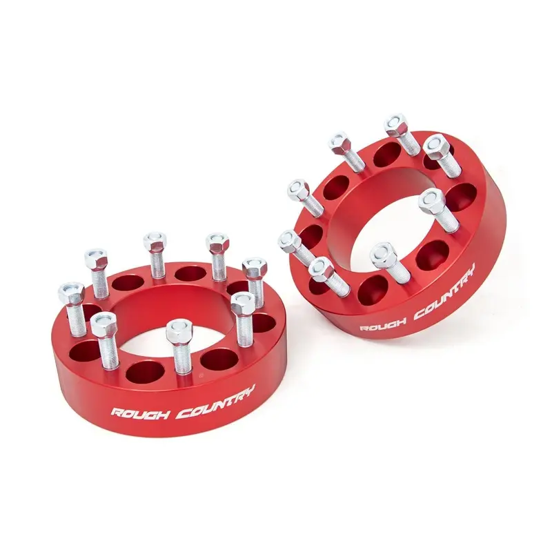 2 Inch Wheel Spacers | 8x6.5 | Red | Multiple Makes & Models (Chevy/GMC/Ram) | 1095RED