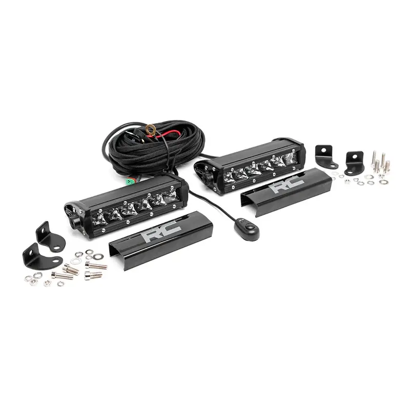 6 Inch Chrome Series LED Light Bar | Single Row | Pair | 70706