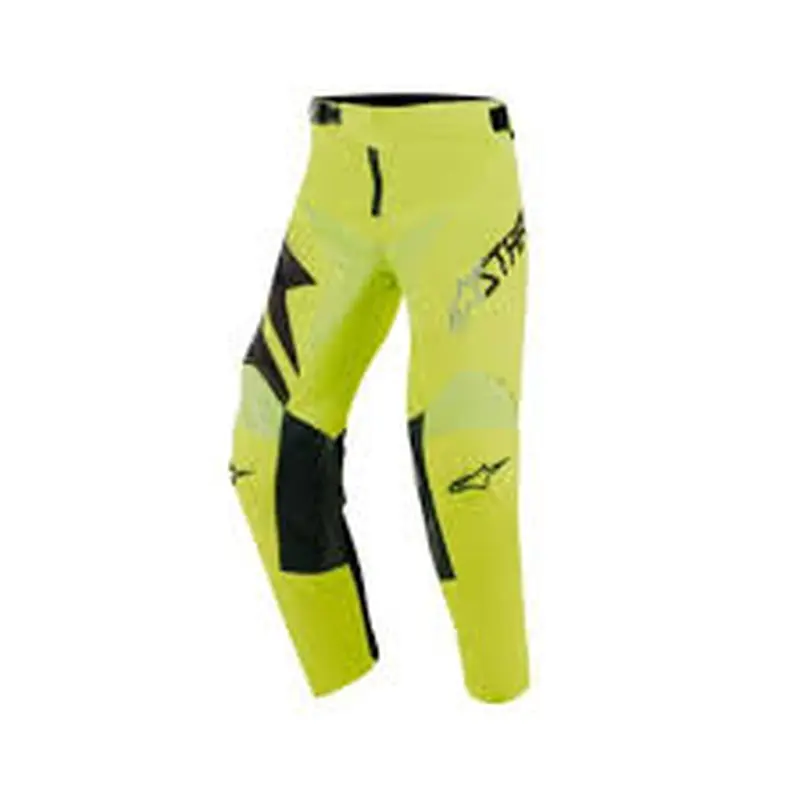 ALPINESTARS YOUTH RACER FACTORY PANT BLK/FLU YELLOW SIZE 22