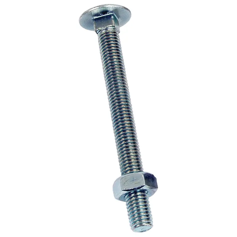 Metric Carriage Bolt and Nut, M10x120mm (DIN 601/934) | Sparex Part No.S.8280