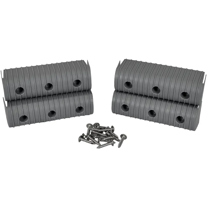 Caliber Bunkwrap End Cap Acc, 2X6 Grey 4 Pk. W/ Hardware Kit 23053