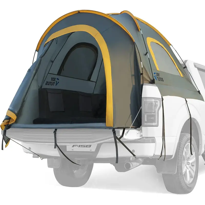 JOYTUTUS Pickup Truck Tent 2.0, 5.5'-6' Camping Preferred - Orange