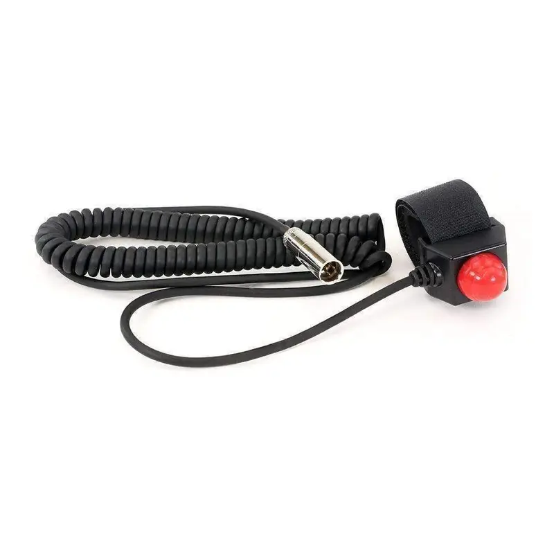 VELCRO MOUNT STEERING WHEEL PUSH TO TALK (PTT) WITH COIL CORD FOR CAR HARNESSES