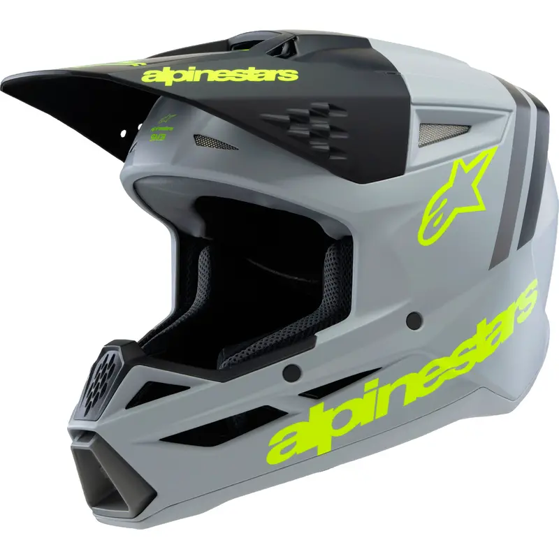 Sm3 Youth Radium Helmet Gry/Blk/Ylw Fluo Matte Ys