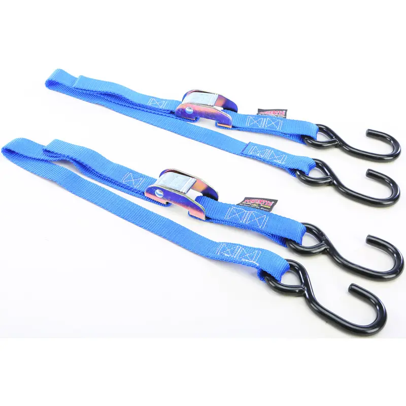 Tie Down Cam S Hook Watercraft 1"X3' Blue Pair