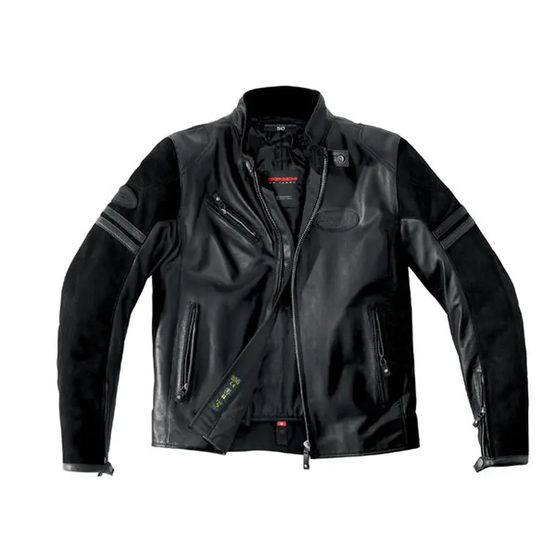 ** Spidi Ace Leather Jacket black with suede - size 52