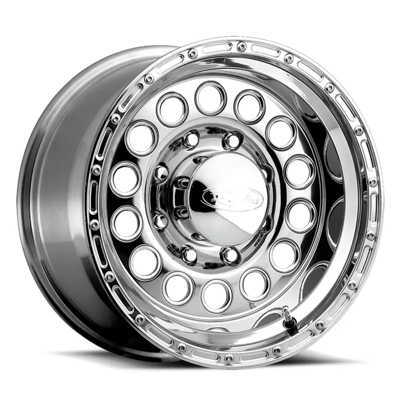 Raceline 887 Rock Crusher 17x9in / 8x165.1 BP / 0mm Offset / 130.81mm Bore - Polished Wheel