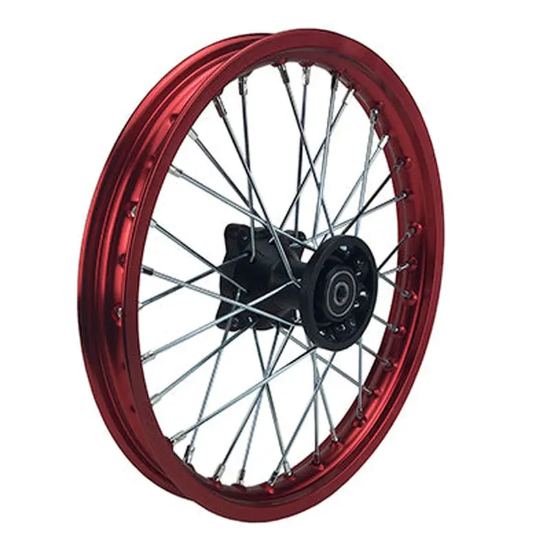 Rim Wheel - Front - 14.0 x 1.4 Inch - 12mm ID - 32 Spokes - Tao Tao DB14 Dirt Bike - RED