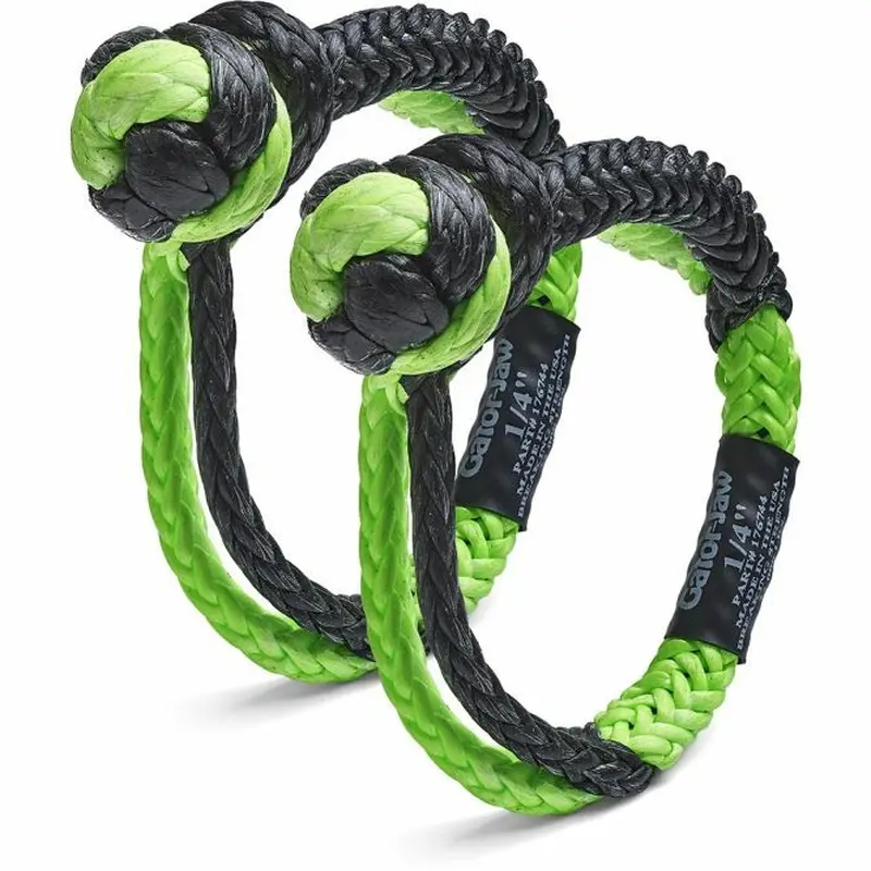BUBBA ROPES Gator Jaw Mini Pair Shackle 1/4" - High Strength Synthetic Design