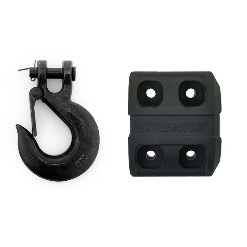 WINCH HOOK AND RUBBER STOPPER 3 TON, FOR SYNTHETIC ROPE