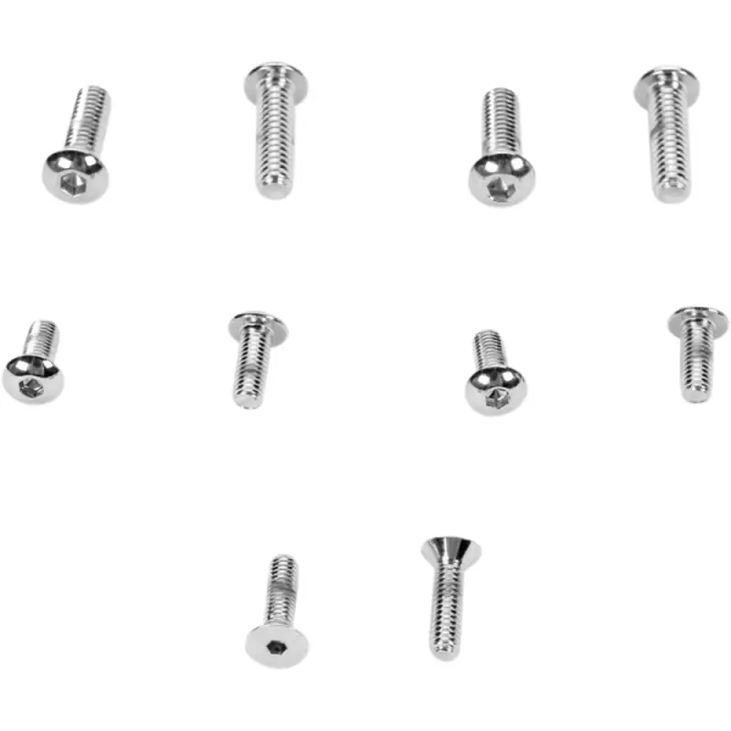 Support de Levier de Guidon  Tte Creuse Chrome et Jeu de Boulons de Matre-Cylindre
