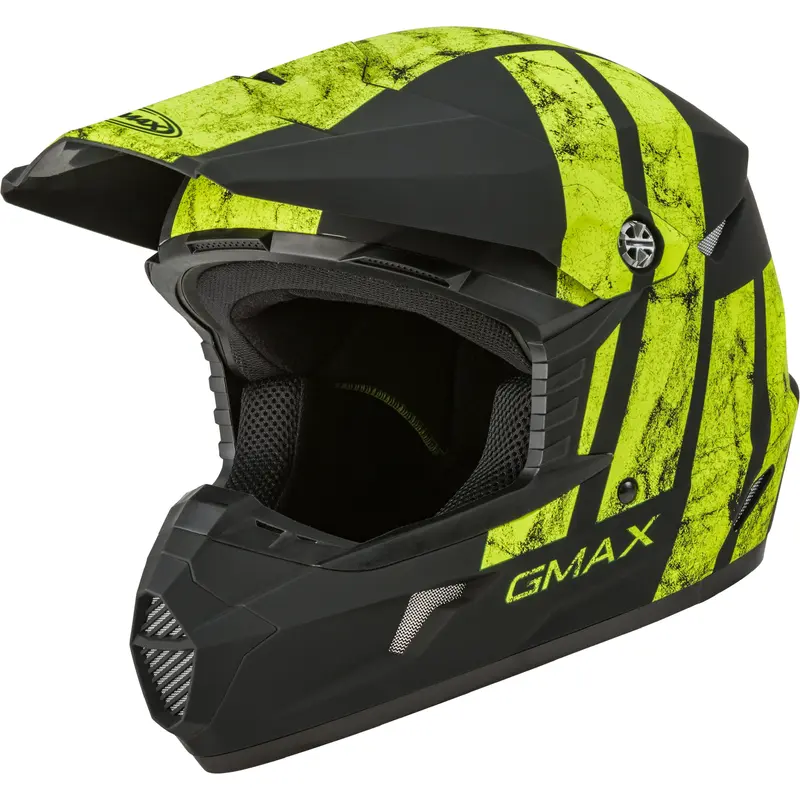GMAX YOUTH MX-46Y OFF-ROAD DOMINANT HELMET MATTE BLACK/HI-VIS YM G3464741