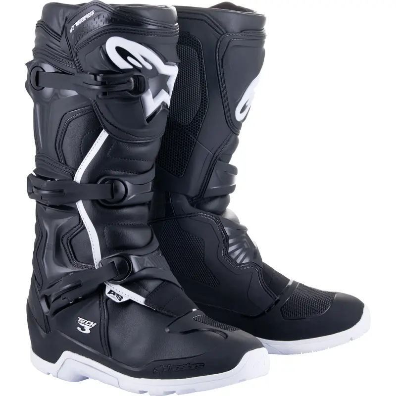 Tech 3 Enduro Wtrprf Boots Black/White Sz 7