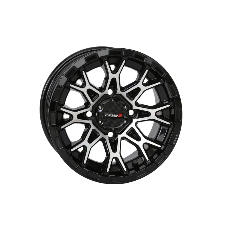 ST6 WHEEL 14X7 4+3 (+10MM) 4/137 GLOSS BLACK/MACHINED