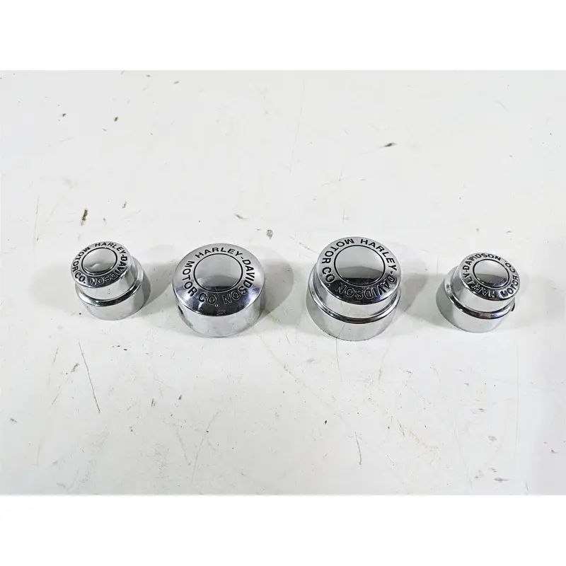 2003 Harley Dyna FXDL Low Rider 100TH Front Rear Chrome Axle Nut Cover Set