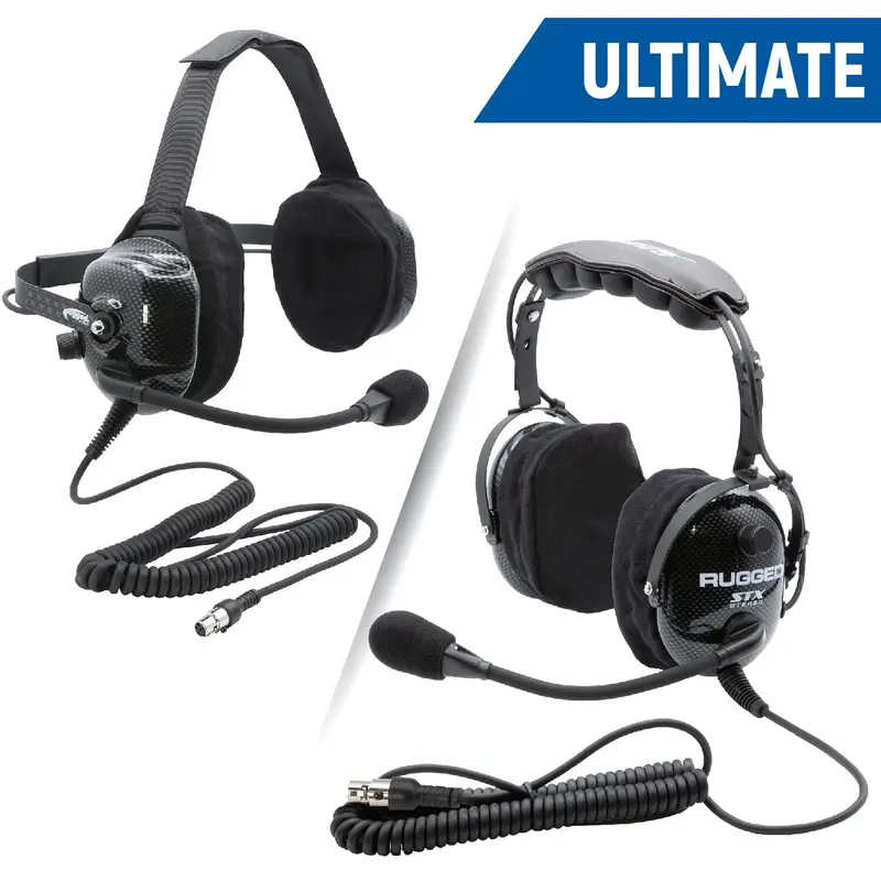 H22 STX STEREO OVER THE HEAD (OTH) HEADSET FOR STEREO INTERCOM - CARBON FIBER