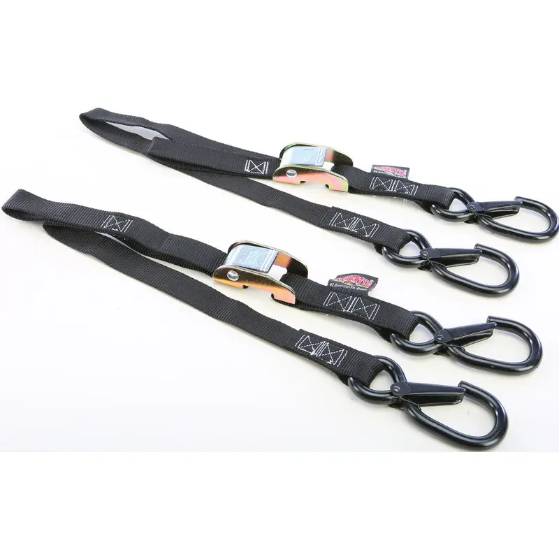POWERTYE TIE-DOWN CAM SEC HOOK WATERCRA WATER CRAFT 1"X3' BLACK PAIR 22032-S