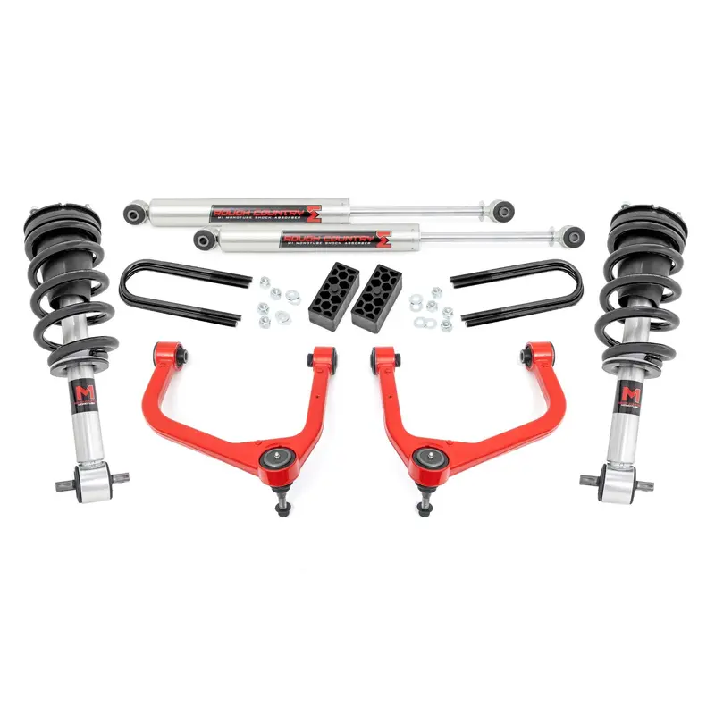 3.5 Inch Lift Kit | M1 Struts/M1 | Chevy Silverado 1500 2WD/4WD (2025) | 110440RED