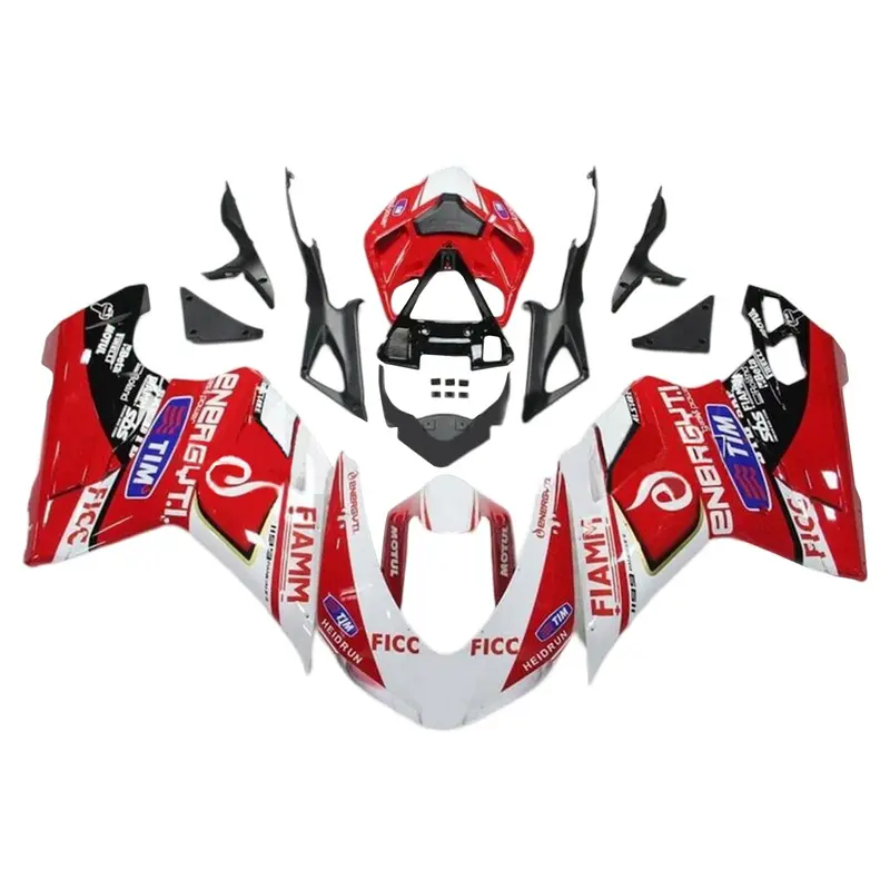 Amotopart 2015-2020 Ducati 959 Red White Style 1 Fairing Kit
