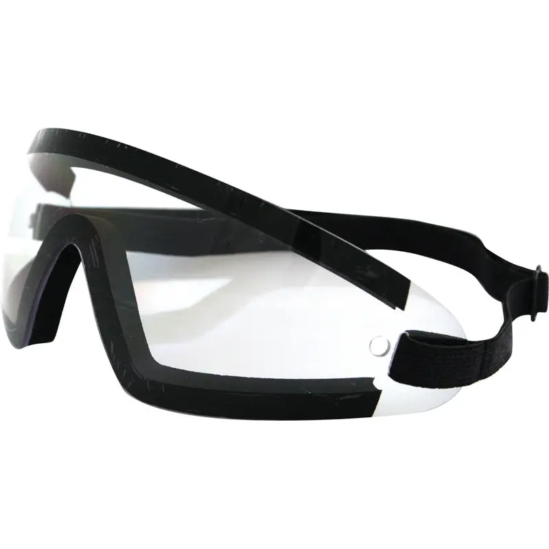 BOBSTER WRAP AROUND SUNGLASSES BLACK W/CLEAR LENS BW201C