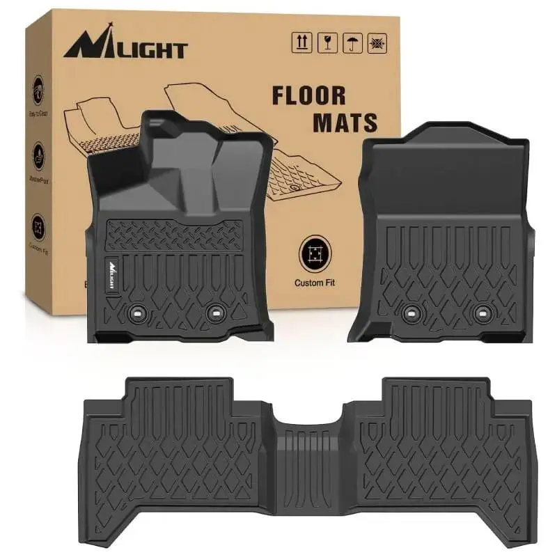 2018 2019 2020 2021 2022 2023 Toyota Tacoma Double Cab TPE Floor Mats
