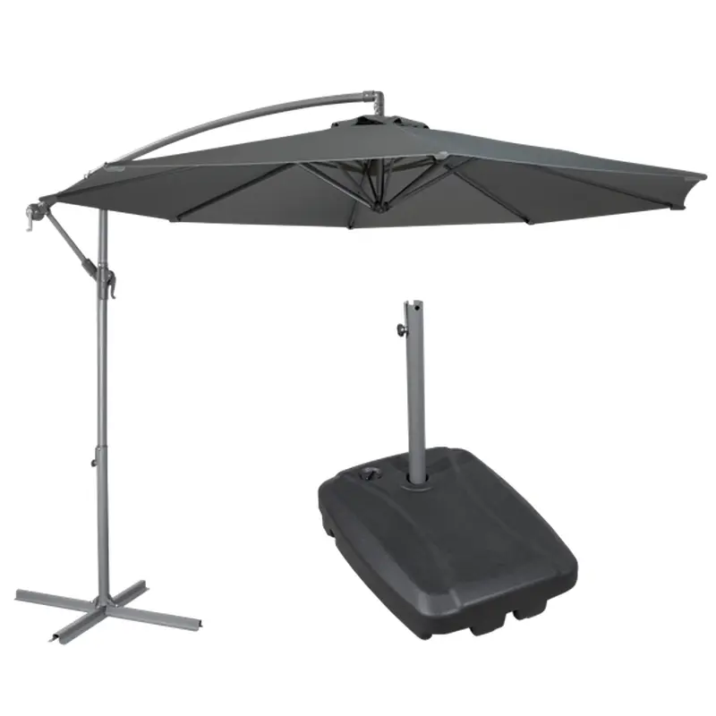 Sealey | Dellonda Banana Parasol with Cover & Base 3m - Grey - DG270
