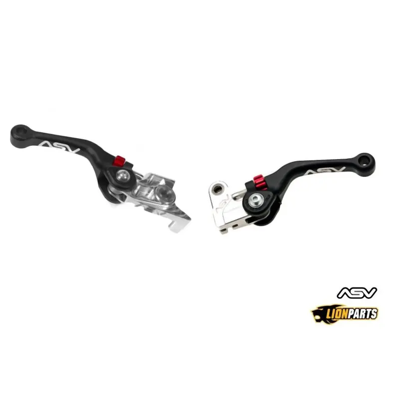 ASV Black Off-Road Shorty Brake and Clutch Lever For Husqvarna FE250 2018-2020