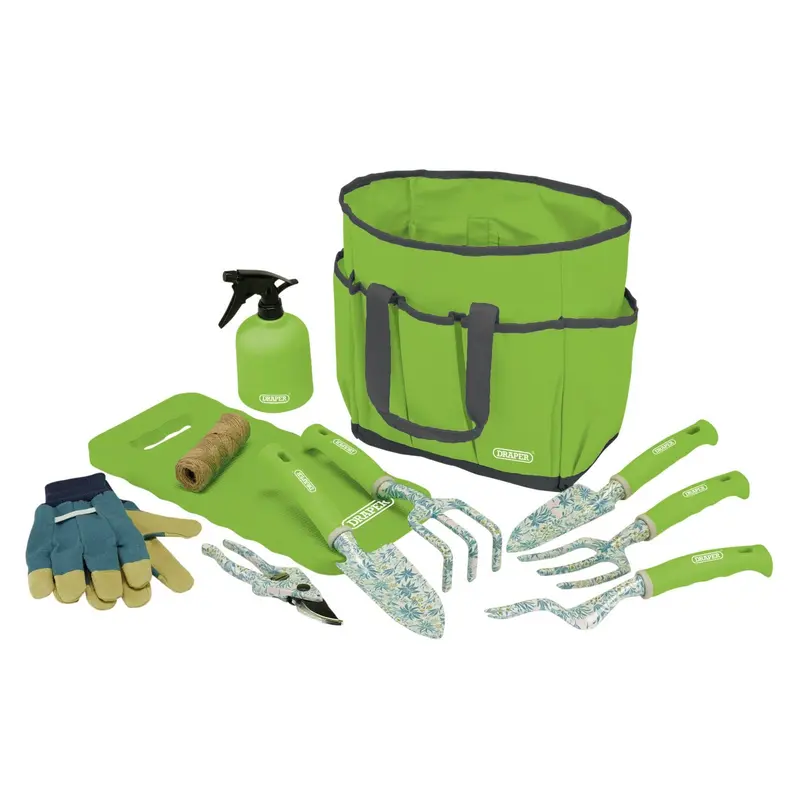 Draper Garden Tool Set With Floral Pattern (11 Piece) - GTS/11
