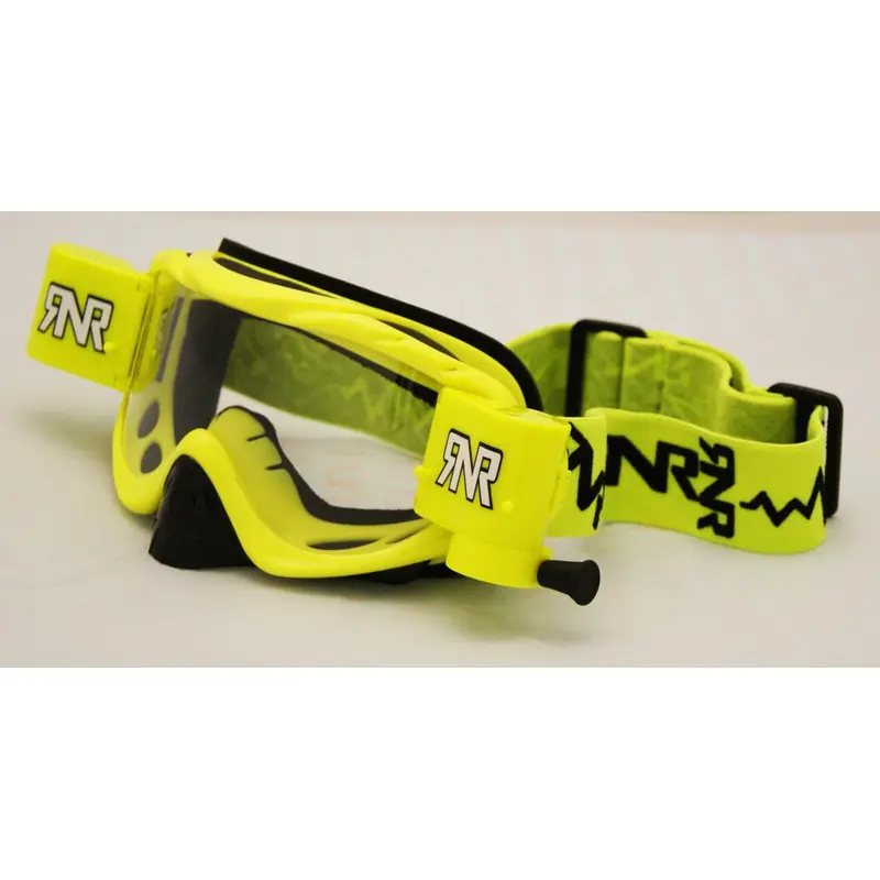 RNR HYBRID NEON YELLOW FULLY LOADED ROLL OFF, NEON YELLOW GOGGLE, GH68, ROLL & TEAR OFF