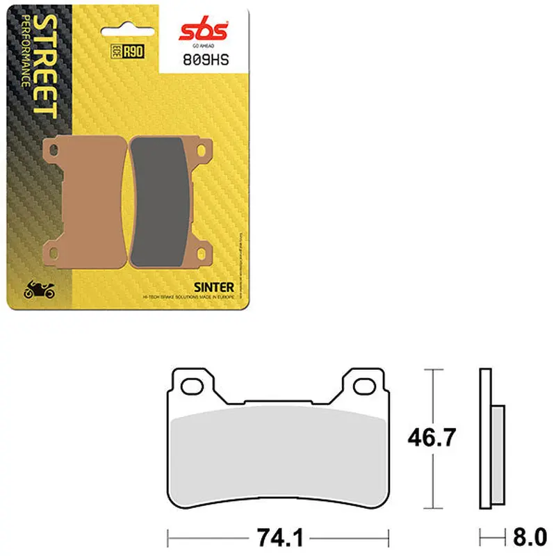 SBS PERFORMANCE HS SINTER FRONT BRAKE PAD (6250809108)
