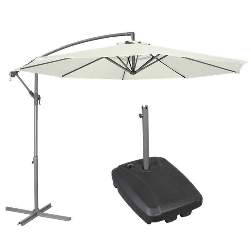 Sealey | Dellonda Banana Parasol with Cover & Base 3m - Cream - DG271
