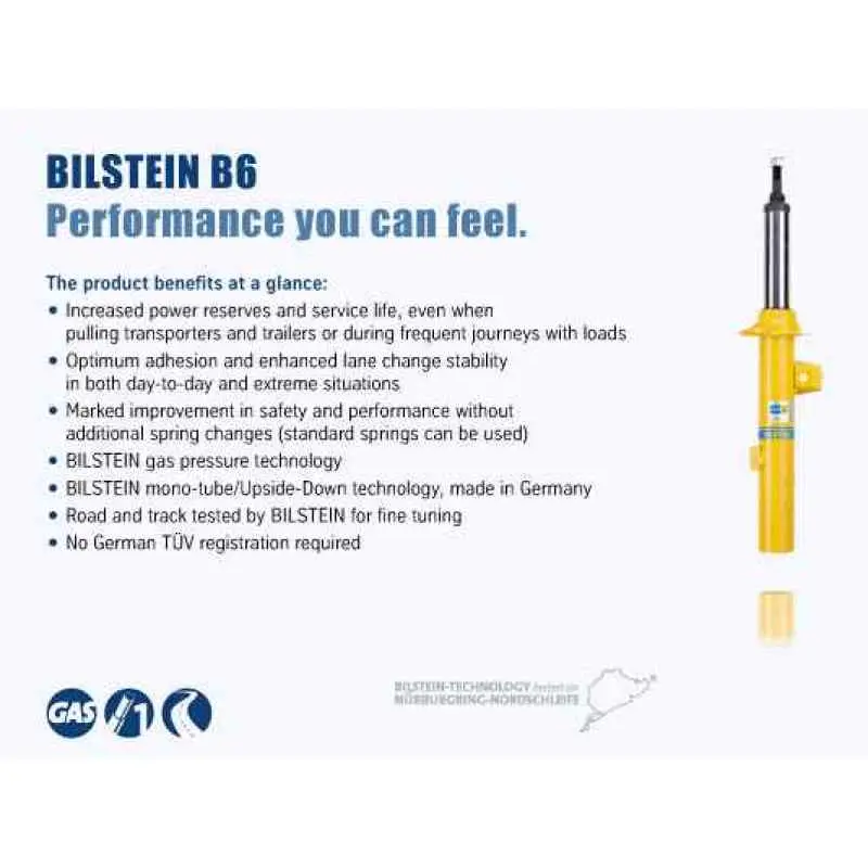 Bilstein B6 Performance 2014-2016 Nissan Rogue Rear Monotube Shock Absorber