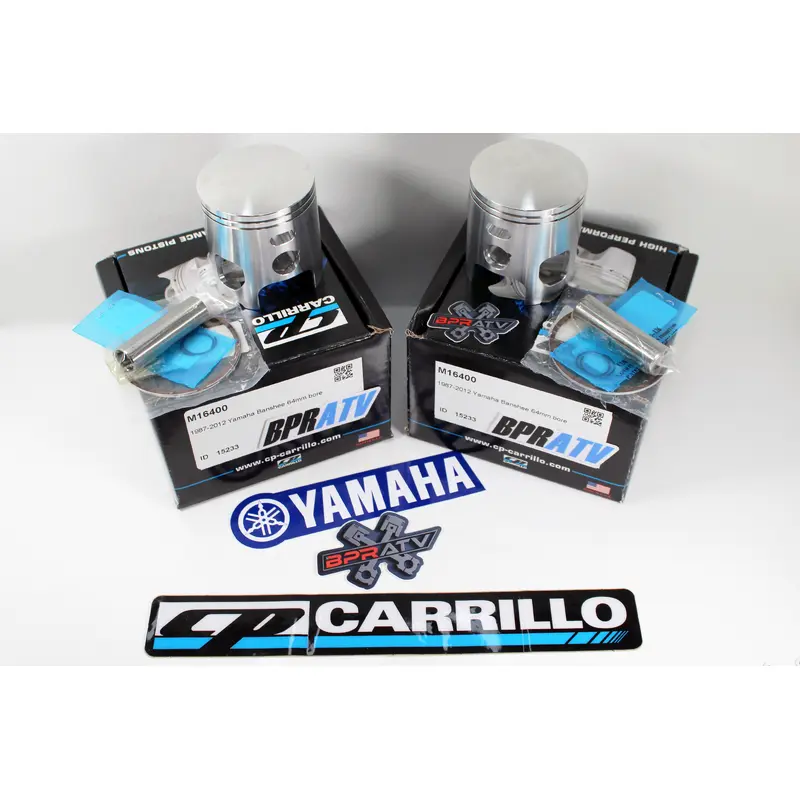 New Yamaha Banshee 64mm Stock Bore CP-Carrillo Forged Pistons Kit Rings Clip Set