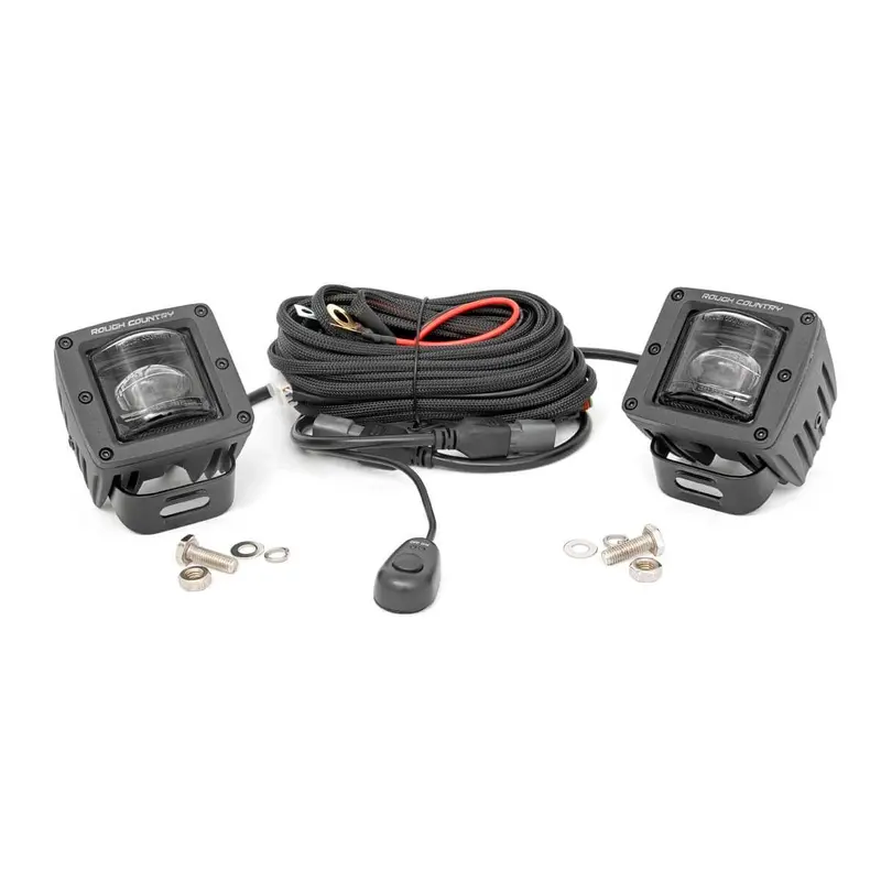 2 Inch Black Series LED Light Pods | SAE Fog | Pair | 70907