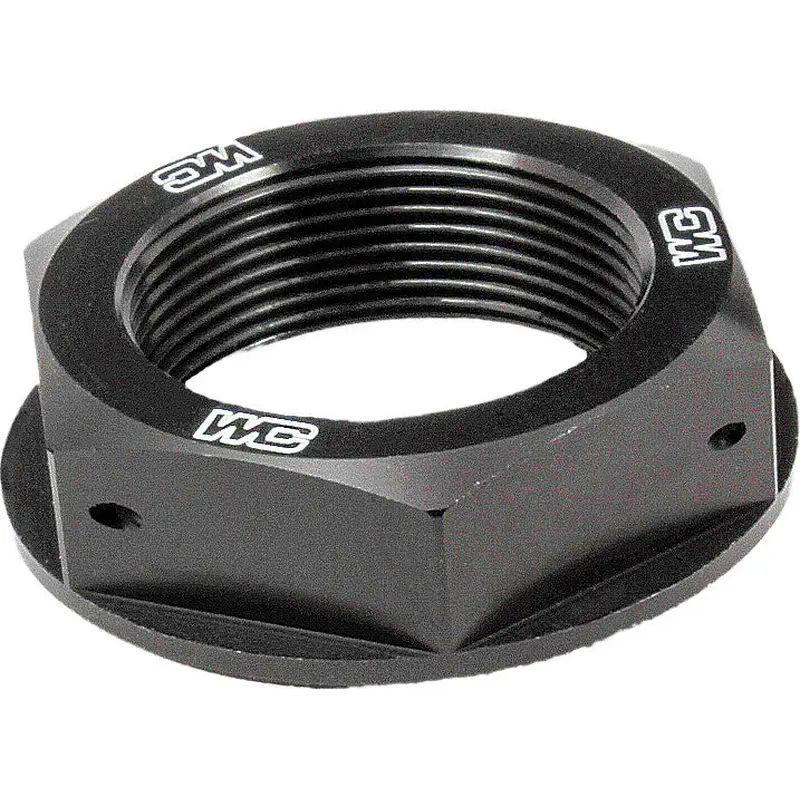 WORKS STEERING STEM NUT (BLACK) 24-370
