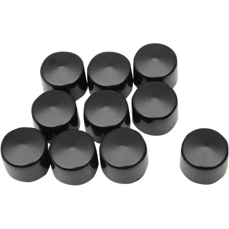 DRAG SPECIALTIES Bolt Covers - Hex - Deep - 9/16" - Black - 10 Pack 352089