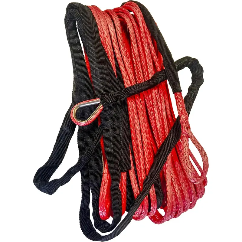 Synthetic Winch Rope 1/4" Diameter X 50 Ft. Red