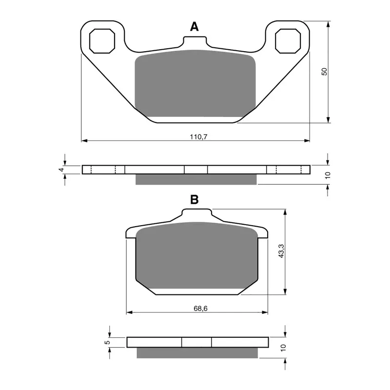BRAKE PADS GOLDFREN SINTERED SPORTS GF037 - S3 ( PH26 )